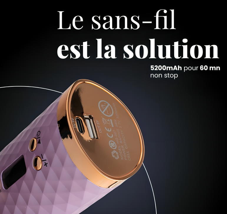 CurlyGo – Fer à Boucler Automatique Sans Fil